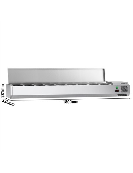 Countertop Prep Well / Refrigerated Topping Unit ECO - 1800x335mm - 8x GN 1/4