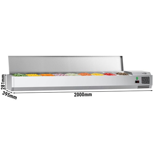 Countertop Prep Well / Refrigerated Topping Unit ECO - 2000x395mm - 9x GN 1/3