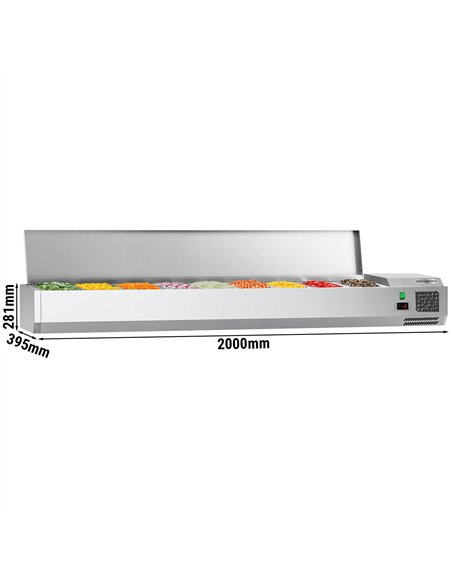 Countertop Prep Well / Refrigerated Topping Unit ECO - 2000x395mm - 9x GN 1/3