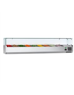 Countertop Prep Well / Refrigerated Topping Unit ECO - 2000x395mm - 9x GN 1/3