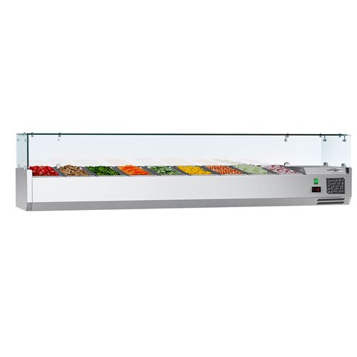 Countertop Prep Well / Refrigerated Topping Unit ECO - 2000x395mm - 9x GN 1/3