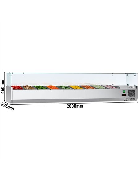 Countertop Prep Well / Refrigerated Topping Unit ECO - 2000x395mm - 9x GN 1/3