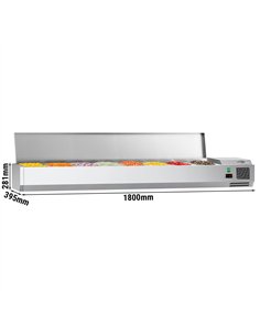 Countertop Prep Well / Refrigerated Topping Unit ECO - 1800x395mm - 8x GN 1/3 2