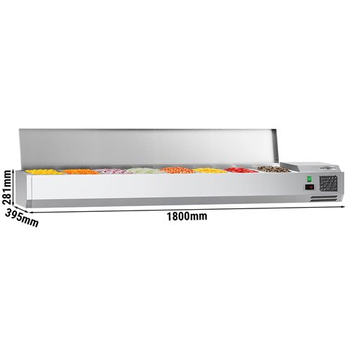Countertop Prep Well / Refrigerated Topping Unit ECO - 1800x395mm - 8x GN 1/3