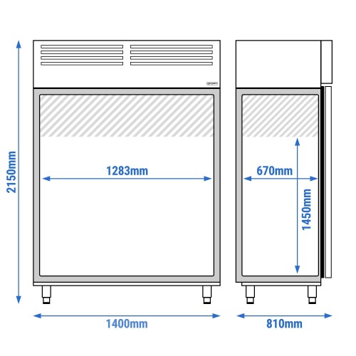 Fridge & Freezer 1400Ltr Premium...