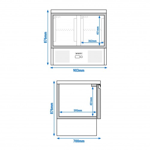 Commercial Double Door Counter Fridge...