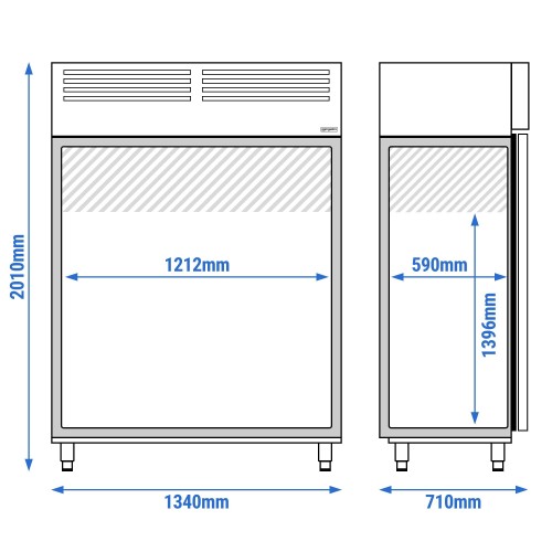 Commercial Double Upright Fridge...