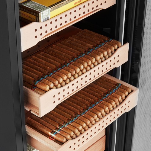 Electric Cigar Humidor Cabinet – 113L – Up to 850 Cigars – WiFi & Fingerprint Lock, constant humidity