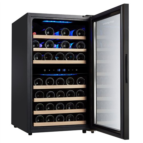 Commercial Wine Fridge - Dual Zone - 120L - max. 45 bottles