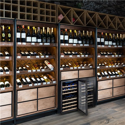 Commercial Wine Fridge - Dual Zone - 120L - max. 45 bottles