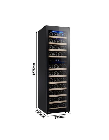 Commercial Wine Fridge - Dual Zone - 160L - max. 53 bottles