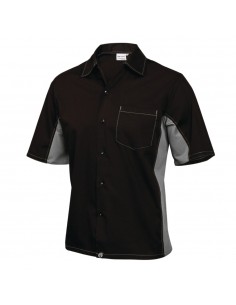 Colour by Chef Works Contrast Shirt Black and Grey