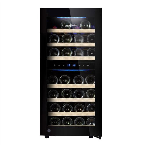 Commercial Wine Fridge - Stainless Steel Door - Dual Zone - 100L - max. 33 bottles
