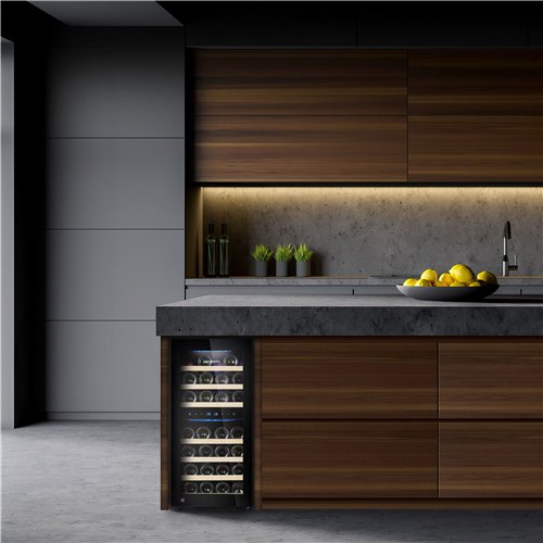 Commercial Wine Fridge - Stainless Steel Door - Dual Zone - 100L - max. 33 bottles
