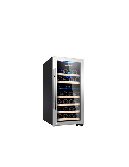 Commercial Wine Fridge - Dual Zone - 100L - max. 33 bottles - Stainless Steel Door