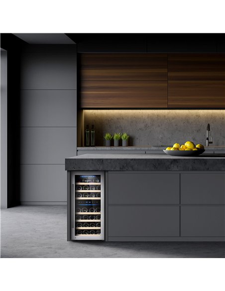 Commercial Wine Fridge - Dual Zone - 100L - max. 33 bottles - Stainless Steel Door