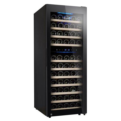 Commercial Wine Fridge - Stainless Steel - Dual Zone - 200L - max. 73 bottles
