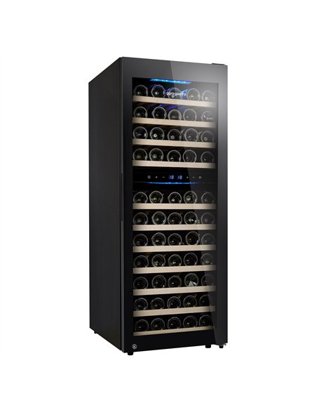 Commercial Wine Fridge - Stainless Steel - Dual Zone - 200L - max. 73 bottles