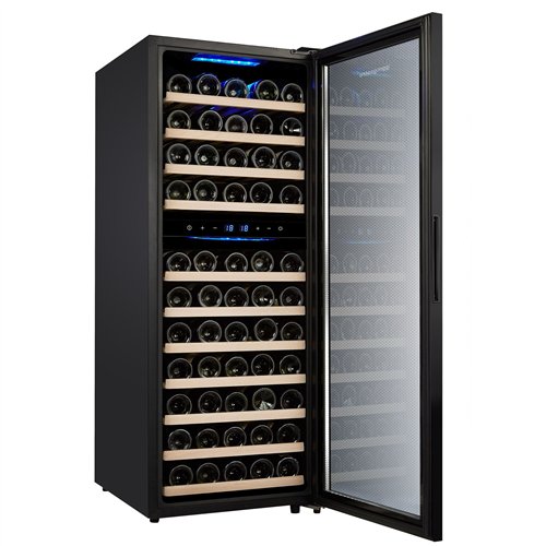 Commercial Wine Fridge - Stainless Steel - Dual Zone - 200L - max. 73 bottles