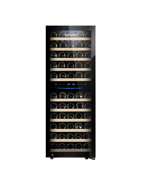 Commercial Wine Fridge - Stainless Steel - Dual Zone - 200L - max. 73 bottles