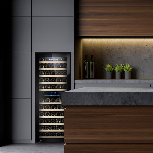 Commercial Wine Fridge - Stainless Steel - Dual Zone - 200L - max. 73 bottles