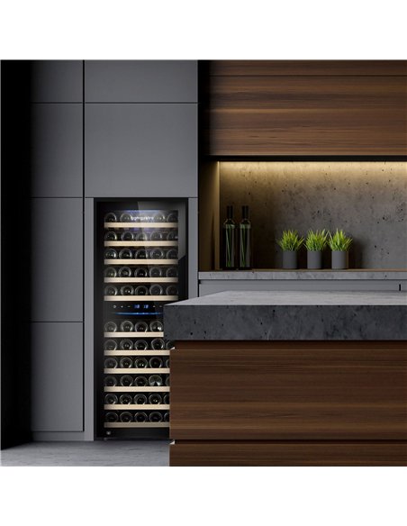 Commercial Wine Fridge - Stainless Steel - Dual Zone - 200L - max. 73 bottles