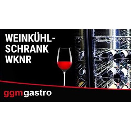 Panoramic Commercial Wine Fridge - Black - Single Zone - 400L - max. 81 bottles