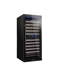 Commercial Wine Fridge - Stainless Steel - Dual Zone - 350L - max. 116 bottles