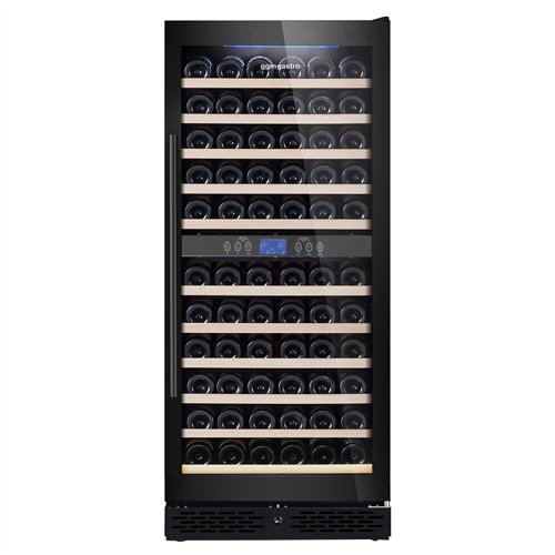 Commercial Wine Fridge - Stainless Steel - Dual Zone - 350L - max. 116 bottles