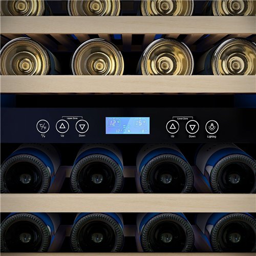 Commercial Wine Fridge - Stainless Steel - Dual Zone - 350L - max. 116 bottles