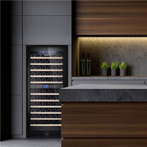 Commercial Wine Fridge - Stainless Steel - Dual Zone - 350L - max. 116 bottles