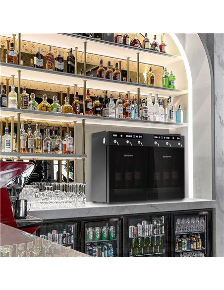 Refrigerated Wine Dispenser - Dual Zone - 6 Bottle