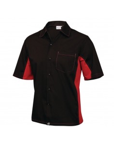 Colour by Chef Works Contrast Shirt Black and Red