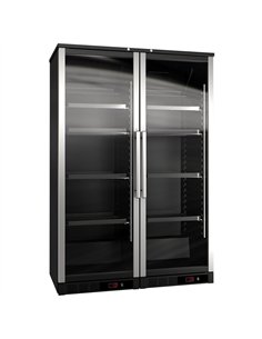 Commercial Wine Fridge - Dual Zone - 800L - max. 144 bottles - Black