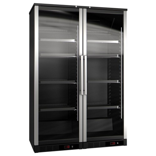 Commercial Wine Fridge - Dual Zone - 800L - max. 144 bottles - Black