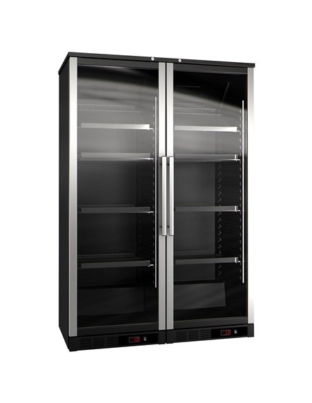 Commercial Wine Fridge - Dual Zone - 800L - max. 144 bottles - Black