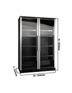 Commercial Wine Fridge - Dual Zone - 800L - max. 144 bottles - Black 2