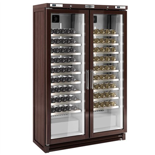 Commercial Wine Fridge - Pine Wood - Dual Zone - 700L - max. 200 bottles