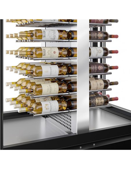 Panoramic Commercial Wine Fridge - Black - Single Zone - 450L - max. 104 bottles