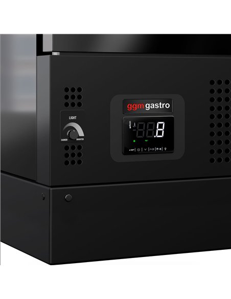 Panoramic Commercial Wine Fridge - Black - Single Zone - 450L - max. 104 bottles