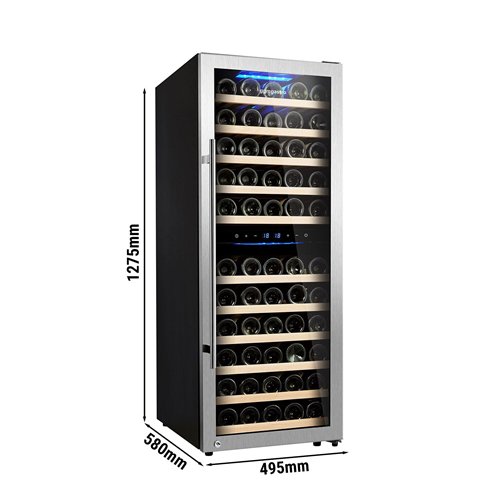 Commercial Wine Fridge - Dual Zone - 200L - max. 73 bottles