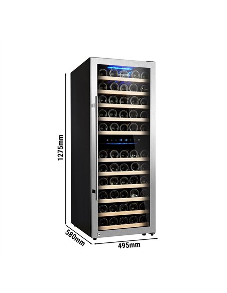 Commercial Wine Fridge - Dual Zone - 200L - max. 73 bottles