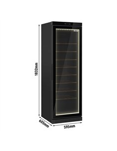 Commercial Wine Fridge - Black - Single Zone - 360L - max. 60 bottles 2