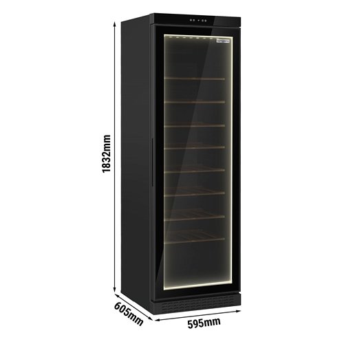 Commercial Wine Fridge - Black - Single Zone - 360L - max. 60 bottles
