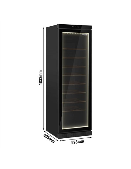 Commercial Wine Fridge - Black - Single Zone - 360L - max. 60 bottles