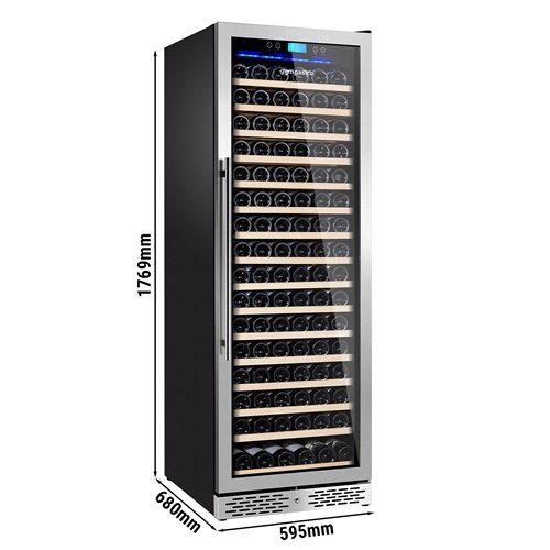 Commercial Wine Fridge - Black - Freestanding - Single Zone - 450L - max. 171 bottles