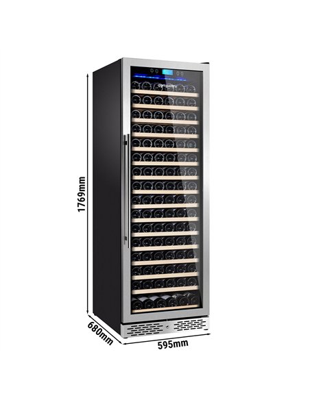 Commercial Wine Fridge - Black - Freestanding - Single Zone - 450L - max. 171 bottles