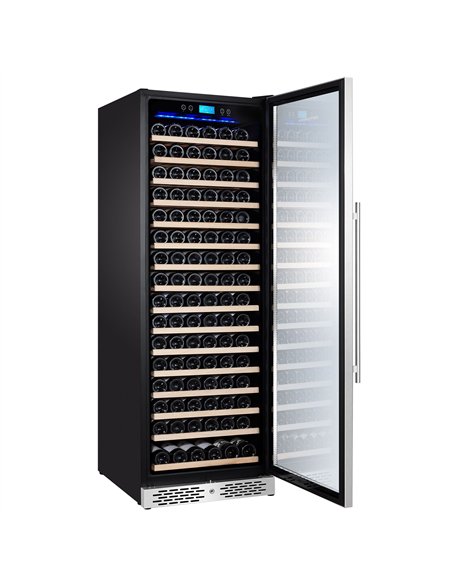 Commercial Wine Fridge - Black - Freestanding - Single Zone - 450L - max. 171 bottles