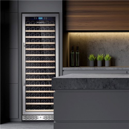 Commercial Wine Fridge - Black - Freestanding - Single Zone - 450L - max. 171 bottles