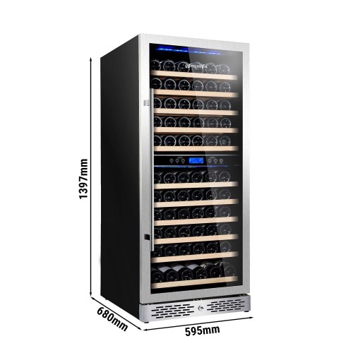 Commercial Wine Fridge - Dual Zone - 350L - max. 116 bottles